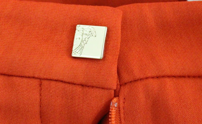Red Pants Cropped 3/4 Short Nude Capri Pants