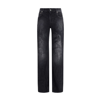 Wide-leg Cotton Jeans