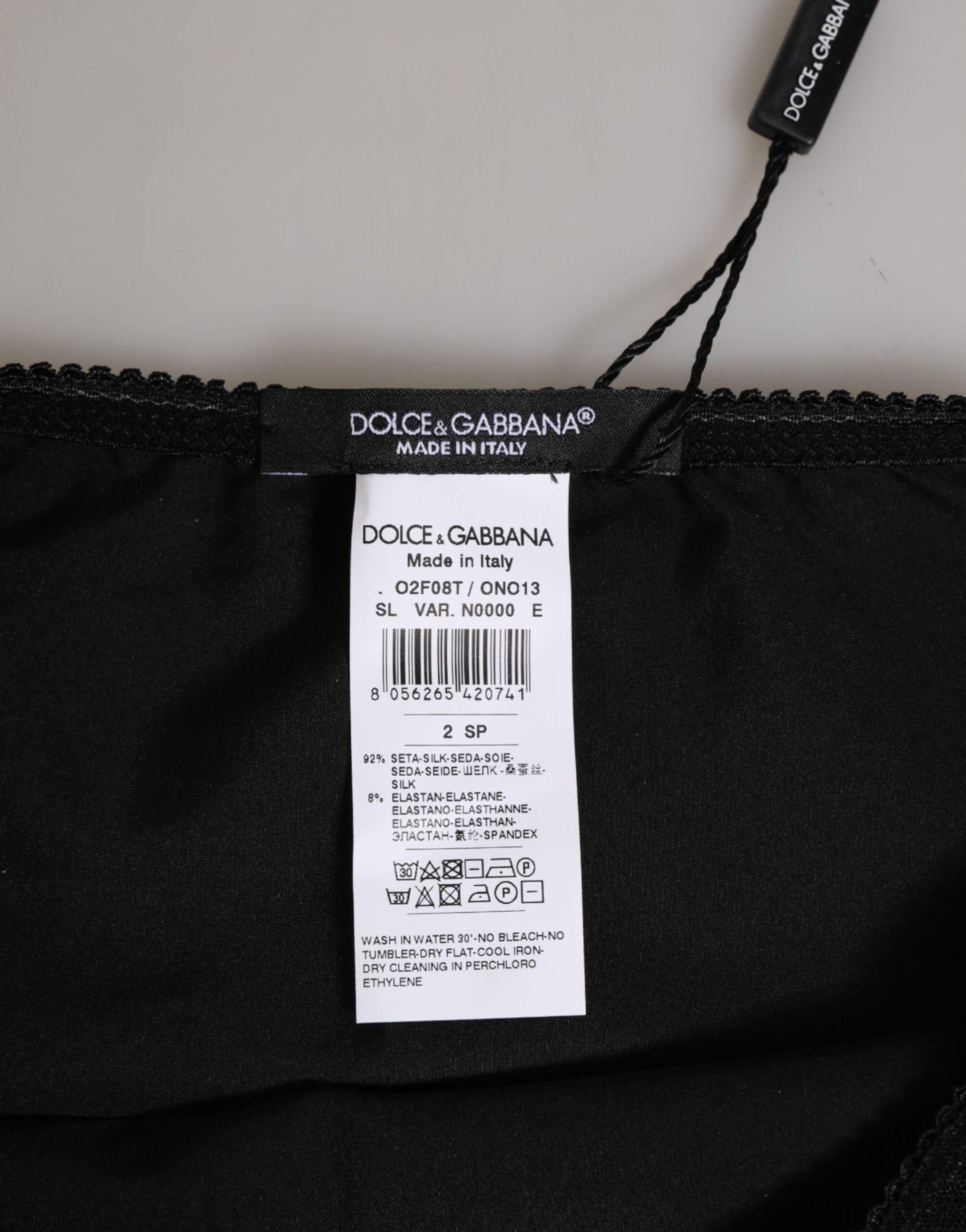 Black Silk Stretch High Waist Panty Underwear
