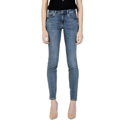 Blue Cotton Skinny Jean