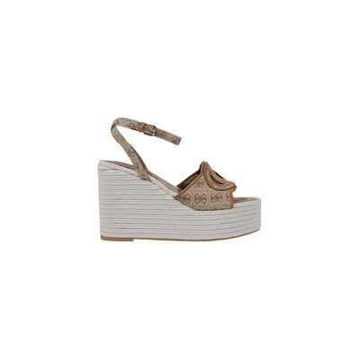 Beige Polyester High Heel