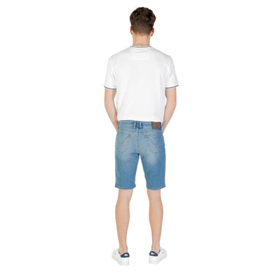 Light Blue Cotton Bermuda