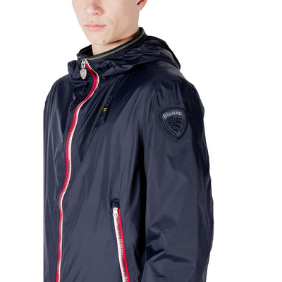 Blue Polyamide Jackets & Coat