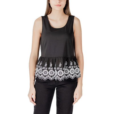 Black Cotton Tank Top