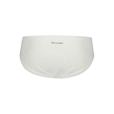 White Elastane Swimwear