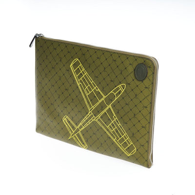 Green Leather Clutch Bag