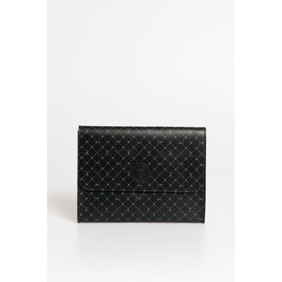 Black Polyester Clutch Bag