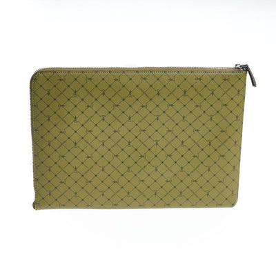 Green Leather Clutch Bag