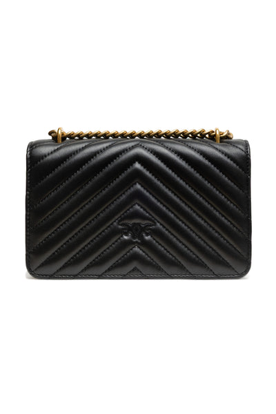Black Leather Love One Mini Shoulder Bag