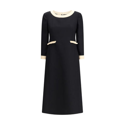 Wool Dress with Bow