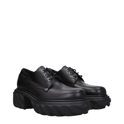 Black Leather Oxfords And Derbies