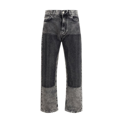 Five-pocket Jeans with mini studs