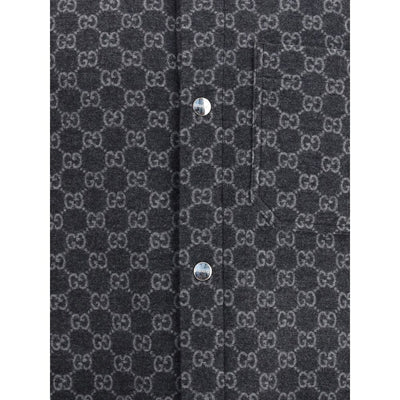 Wool Jacket with all-over GG monogram
