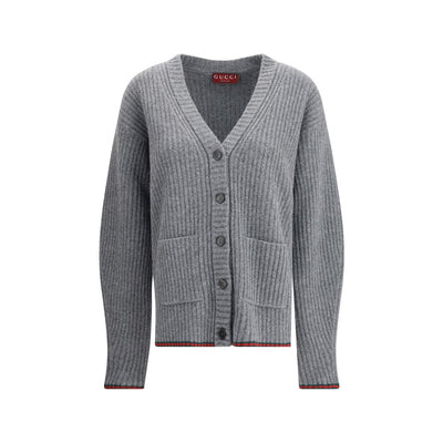 Ribbed Knit Wool Cardigan