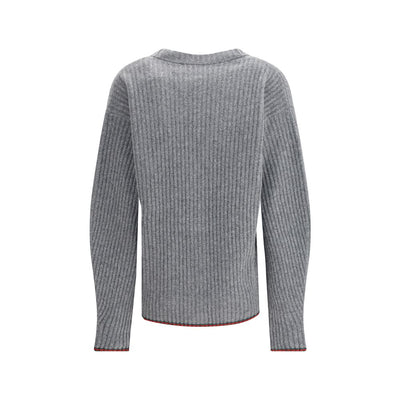 Ribbed Knit Wool Cardigan