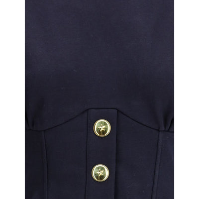 Cotton Sweatshirt with Corset Detail