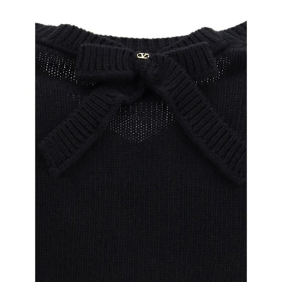 Wool Sweater with a bow at the back