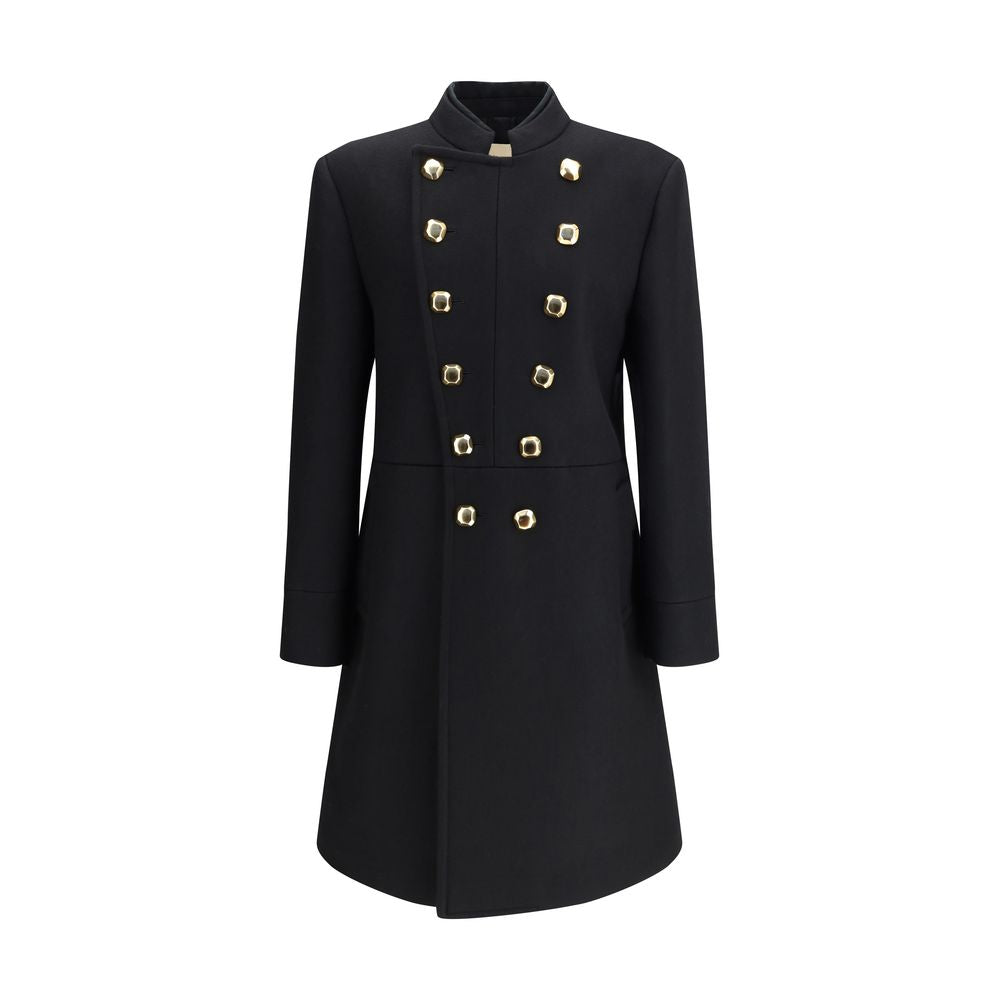 Double-breasted wool double Coat