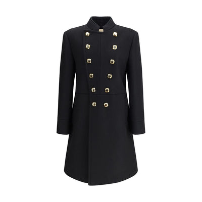 Double-breasted wool double Coat
