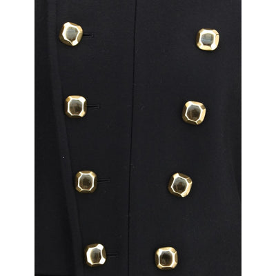 Double-breasted wool double Coat
