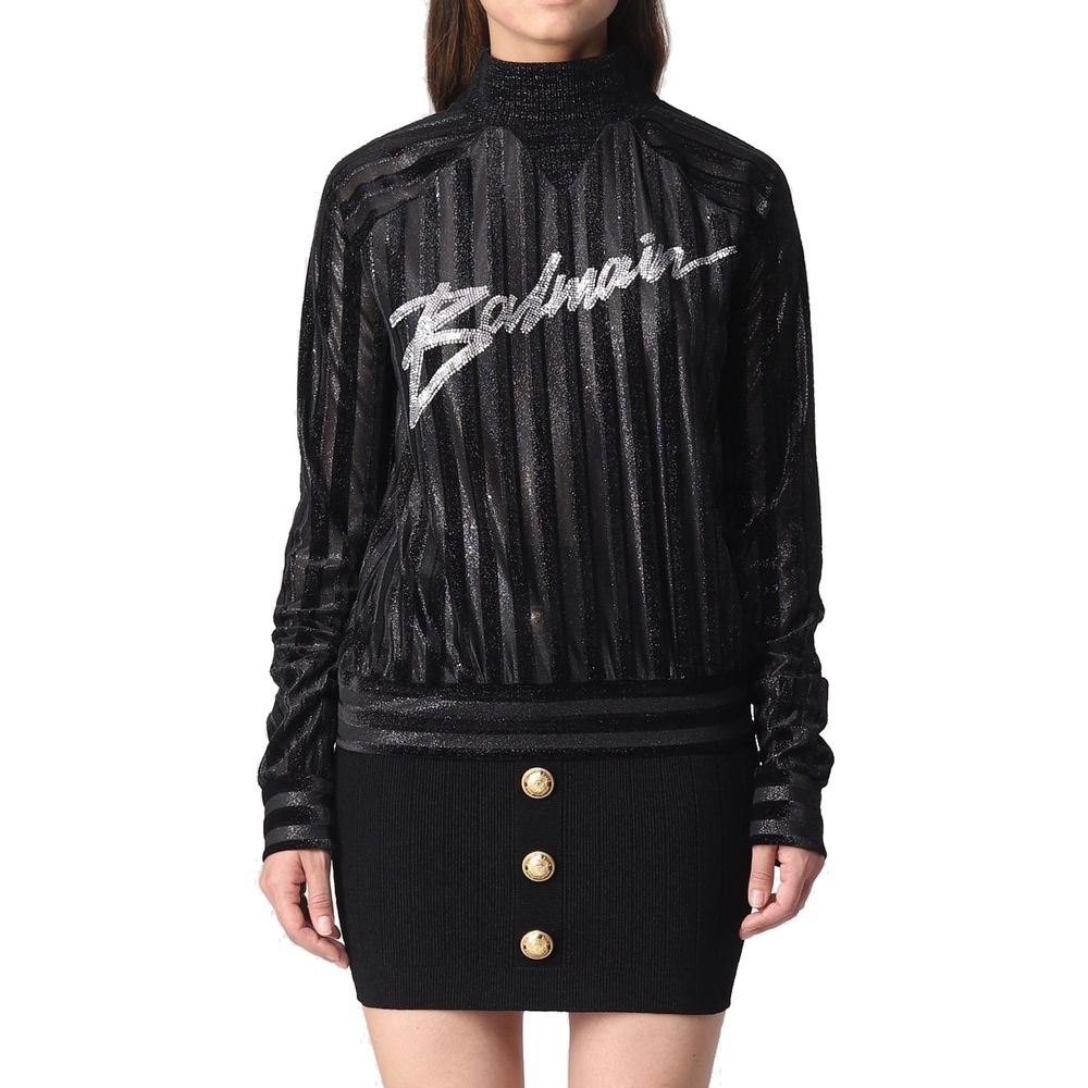 High-Neck Logo Sweater