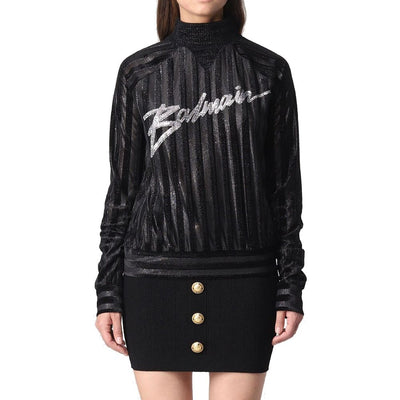 High-Neck Logo Sweater